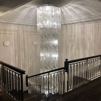 Moderne lustre en cristal d'éclairage pour la maison escalier