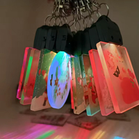 Sublimations-Leucht-Schlüsselanhänger mit Anpassbarem Logo, Acryl-Laternen-Ornament, Schlüsselring mit LED-Licht