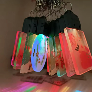 Sublimation <strong>Light</strong> <strong>up</strong> Keychain Customized Logo Acrylic Lantern <strong>Ornaments</strong> Keyring With LED <strong>Light</strong> - Product Image 5