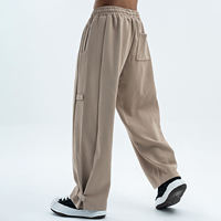 Pantalon de jogging décontracté pour homme, coupe oversize, jambe large, 100% coton, taille mi-haute, imprimé de haute qualité, personnalisé et ample