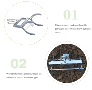 Heavy Duty Robust Double-Entry Spring-Style Eco-Friendly Mole Worms Claw Mole Trap Steel Mouse Control to Kill Moles - Product Image 3