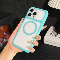 Funda Protectora de Lujo para iPhone 18Pro 17 Air 16 15 Plus 14 13 12 11 Pro Max, Carga Inalámbrica Magnética, Transparente, Antigolpes