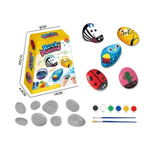 Children Funny Play Puzzle Game Toys DIY Stone Plaster Toy Paint Drawing Toy For Kids
