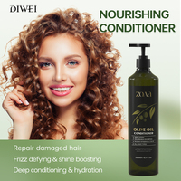 DIWEI grosir sampo nutrisi perbaikan minyak kastor hitam sampo Natrual organik Jojoba biji minyak zaitun Set Perawatan Rambut