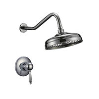 Ensemble de douche thermostatique mural moderne en laiton de haute qualité, anti-corrosion, durable, avec pommeau de douche pluie haute pression