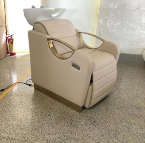 Moderna Estación de Lavado de Cabello, Silla de Lavado Reclinable para Barbería, Equipo de Salón de Belleza, Silla de Champú Eléctrica con Tazón de Cerámica - Product Image 5