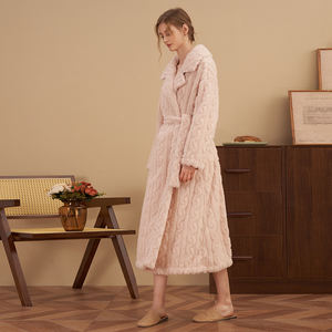 Abito <span class=keywords><strong>da</strong></span> <span class=keywords><strong>notte</strong></span> in morbido corallo di flanella Suoer caldo lungo pigiama <span class=keywords><strong>vestaglia</strong></span> - Product Image 3