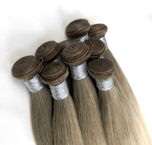 Extensiones de Cabello Ruso Genius Weft, Ondulado Natural, Doble Trama, Invisible, Rubio, Rizado, Europeo, Mashin - Product Image 5