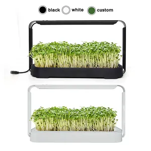 Auf Lager Weihnachts geschenk Hydro ponic Smart Indoor Growing Micro Greens Starter Kits Garten mit Samen matte und LED-Licht