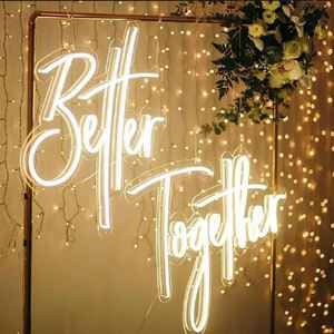 Enseigne au néon personnalisée « Better Together » pour la décoration murale, les fêtes, la chambre, <span class=keywords><strong>le</strong></span> bar, <span class=keywords><strong>le</strong></span> mariage, la maison, les anniversaires, la décoration artistique - Product Image 2