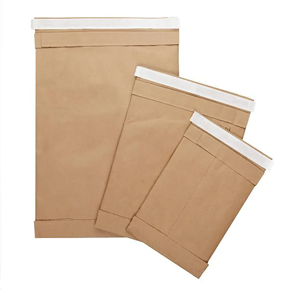 LOGOTIPO personalizado Auto-selo Kraft Papelão Mailing Envelope Mailers para Documentos e Roupas Mailer Bag Kraft Paper Finer Packaging