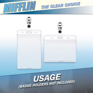 ที่ใส่บัตรประจำตัวนามบัตร PVC แบบนิ่มมีช่องซิปตั้ง2.25 "x 3.5" พร้อมคลิปโลหะแท็กชื่อซื้อจำนวนมากสำหรับใช้ในสำนักงานและโรงเรียน - Product Image 6