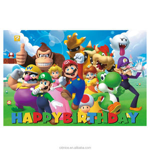 Joli anniversaire des enfants <span class=keywords><strong>Mario</strong></span> toile de fond bannière gâteau Topper ballons <span class=keywords><strong>Mario</strong></span> <span class=keywords><strong>Bros</strong></span> fête d'anniversaire fournitures faveurs décorations - Product Image 5