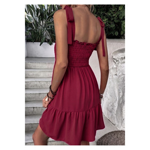 Women's Viscose Flowy Midi <b>Dress</b> Wide Strap 90 Cm Casual Wear - Product Image 4
