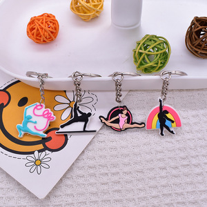 Porte-clés créatif de <span class=keywords><strong>gymnastique</strong></span> en <span class=keywords><strong>dessin</strong></span> <span class=keywords><strong>animé</strong></span>, en stock d'usine, accessoire de sac à dos DIY, fabriqué en Chine, sans matériau - Product Image 4