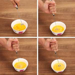 Mousseur à lait électrique miniature en acier inoxydable, alimenté par batterie, automatique, écologique, en stock, très vendu, pour le café - Product Image 6