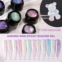Zhuoyu Gel dur de construction pour ongles effet sirène, sans HEMA, pour extension d'ongles, logo personnalisé pour marque de salon professionnel