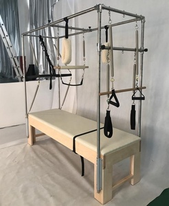 Equipo Combinado de Pilates <span class=keywords><strong>Reformer</strong></span> Cadillac de Madera Blanca en Venta, Usado en Estudio de Pilates, <span class=keywords><strong>Reformer</strong></span>, Mesa de Trapecio, Cadillac SRP08 - Product Image 2