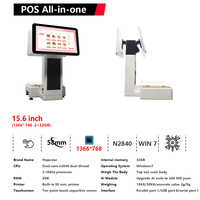 Terminal Punto de Venta Todo en Uno con Pantalla Táctil de 15.6 Pulgadas, Sistema de Facturación, Software, Impresora, Escáner y Báscula