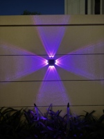 Lampe murale solaire LED décorative d'extérieur, étanche IP65, carrée, blanc chaud, pour patio, porche, marches, vente en gros d'usine