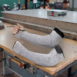 Guantes de Trabajo de Cocina Antideslizantes, Duraderos, Lavables, Resistentes a Desgarros, Grises, con Protección de Brazo HPPE Nivel 5 AmpsafeX al por Mayor - Product Image 2