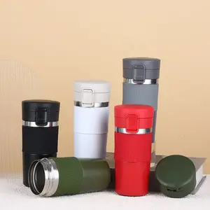 Xícara térmica do aço inoxidável da fábrica de FX com filtro do chá Caneca De Café Do Estilo Europeu Copo De água Do Curso Do Escritório Portátil