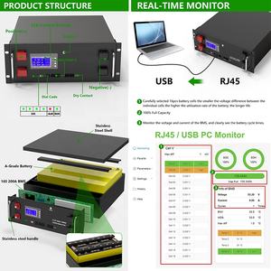 CERRNSS 16S 200A BMS 6000 + 사이클 7680Wh 7.68KW 인버터 배터리 LiFePO4 팩 배터리 48V 150Ah 리튬 이온 인산염 배터리 - Product Image 3