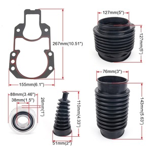 Kit de réparation de soufflet de plaque de flanc pour moteur hors-bord Mercruiser 30-803099T1 Sierra 1 EM1106-BK - Product Image 2
