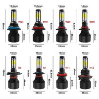 Super lumineux X7 4 côtés LED feux de voiture H11 ampoules de phares LED H7 lumière LED 9005 9006 H4 phare LED