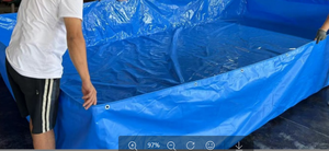 Màu Xanh 1mm LDPE HDPE EVA dệt PVC cá Pond Tank lót chống thấm nước chống UV cá trang trại và dam lót với HDPE <span class=keywords><strong>geomembrane</strong></span> - Product Image 3