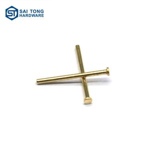Rivets plats en laiton sur mesure du fabricant chinois, norme ISO, marque Saitong, spécifications personnalisables, finition brillante pour l'industrie - Product Image 2