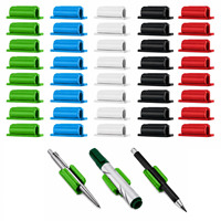 40 supports adhésifs pour stylos et crayons, pour bureau, mur, porte-documents, indispensables en classe, fournitures pour enseignants, porte-marqueurs, porte-stylos, clip