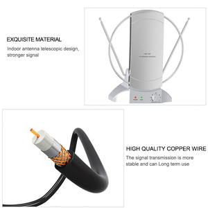 Antena de TV Digital VHF FM HD de Alta Ganancia para Smart TV, Antena de TV Digital Amplificada para Interiores - Product Image 3