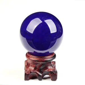 Wholesale Quartz Crystal Ball For Decoration Blue Smelting Stone Crystal Sphere