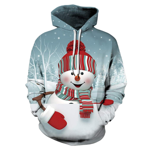 TAGVO Unisex Hooded 3D Printed 100% Cotton Autumn Christmas <strong>Jumpers</strong> Graphic Pullover Ugly Funny Long Sleeve Oversized - Product Image 1