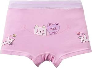 Culottes et boxers pour filles Longai en coton imprimé et élasthanne, doux et antibactériens (lot de 5) 6-10 ans - Product Image 5