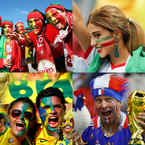 Vernice per il Viso Personalizzata per Tifosi di Calcio, 3 Colori, a Forma di Bandiera, Ideale come Regalo per Eventi Sportivi - Product Image 4