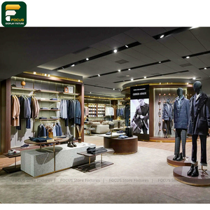 Tienda de Ropa de Lujo Premium, Exhibidores de Ropa, Estantes de Pared, Mostrador de Caja - Product Image 4