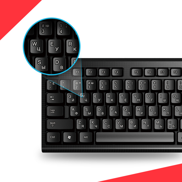 KAKUSIGA Cheap USB Wired Keyboards Russian Version Pc Computer Smart Usb Wired Gaming Business Office