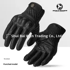 ROCKBIKER Echtleder Motorradhandschuhe im Retro-Stil für Herren und Damen – Rutschfest für Herbst & Winter - Product Image 6