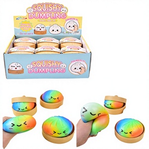 ของเล่นบีบลดความเครียดรูปซาลาเปา/บัวลอยสีรุ้ง กล่องสุ่ม ลูกบอลหลากสี ของเล่นเสริมพัฒนาการ บีบเล่นเพลินๆ  PU 0-24 - Product Image 3