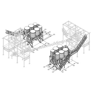 Atelier de construction de structures en acier pour usine de traitement des céréales et entrepôt frigorifique, exportation Foshan - Product Image 1