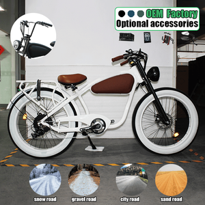 Xe đạp điện Chopper cổ điển, xe đạp điện Chopper 48V 750W bánh rộng, xe đạp điện retro, xe đạp thành phố dành cho người lớn - Product Image 2