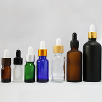 Bouteilles en verre vert personnalisables de 15 ml et 30 ml, étanches à la lumière, réutilisables, contenants pour huiles essentielles, pots cosmétiques personnalisés, pots d'aromathérapie
