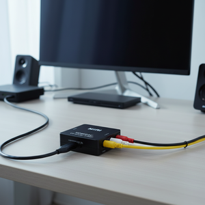 Convertidor SYONG de <span class=keywords><strong>RCA</strong></span> a HDMI 1080P, <span class=keywords><strong>Adaptador</strong></span> AV a HDMI de Plástico con Cable <span class=keywords><strong>Mini</strong></span> USB para TV - Product Image 6