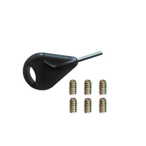 Aleta de surf Upsurf G5 Round Cup FCS negra con ranura para timón y tornillo de llave - Product Image 4