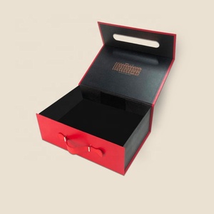 High Quality <strong>Red</strong> Portable Empty Gift <strong>Box</strong> Gift Packaging <strong>Box</strong> Large Folding <strong>Box</strong> - Product Image 1