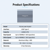 Diskon Pabrik MOQ Rendah SSD Portabel Magnetik USB3.2 Gen1 hingga 500MB/S PSSD 256GB