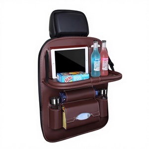Sac de rangement pour siège arrière de voiture en cuir Micora, imperméable, grande capacité, pour siège arrière d'enfant, table pliante, modèle One Thousand - Product Image 1
