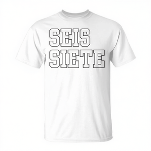 Seis siete เสื้อยืดสามตัวสำหรับโรงเรียนรุ่น slang sedish Six 6 7 Meme - Product Image 2